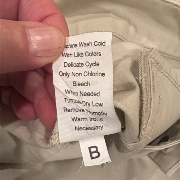 CAbi Tan Trousers, light tan, cotton blend, machine washable, front pockets, 8 - Picture 7 of 8